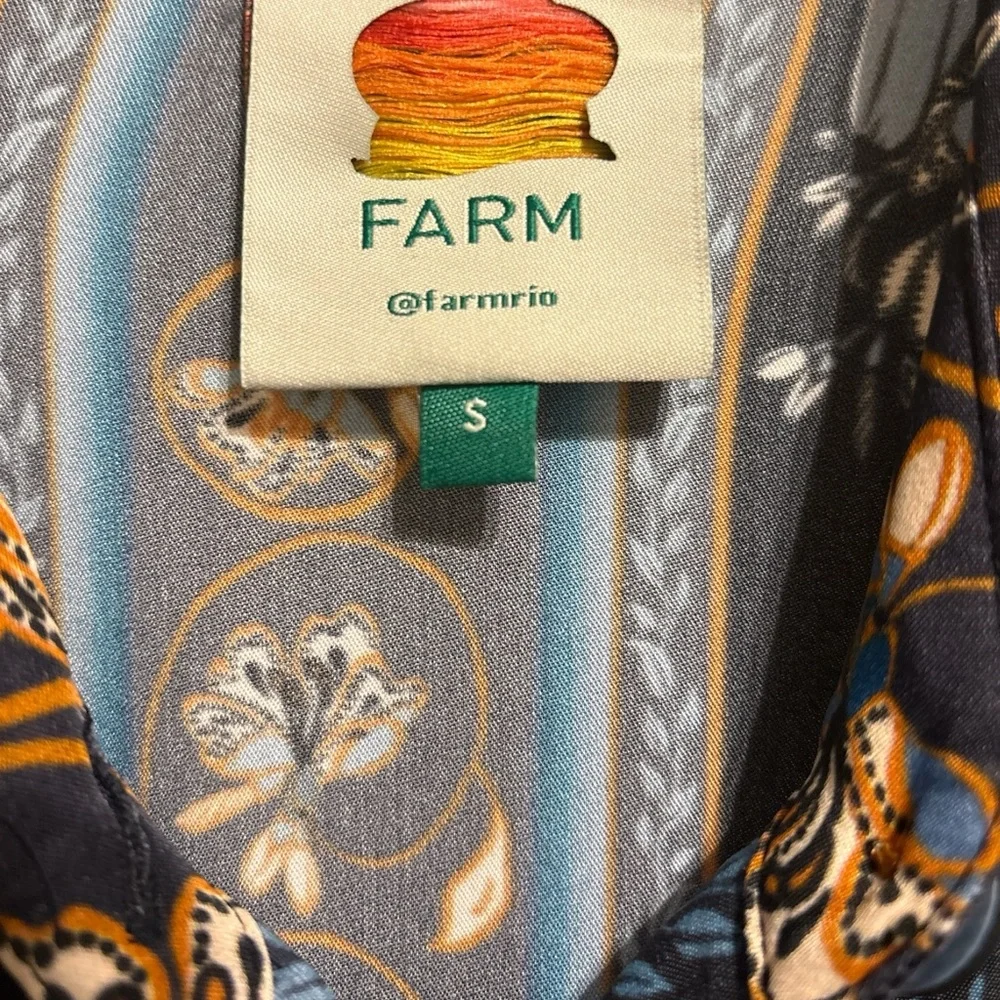 FARM Rio Navy and Blue Floral Long Sleeve Dress - Picture 6 of 8